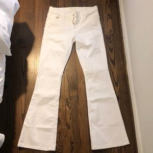 Mother Jeans, white flare